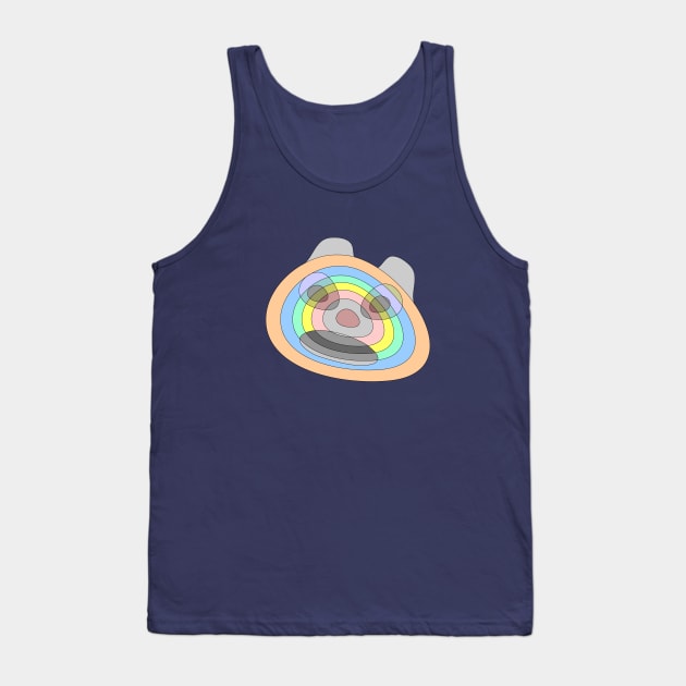 Creepy Cute Bear Face Clown Tank Top by jumitu404